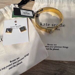 Kate Spade Gold and silver Bracelet and Earrings Set
